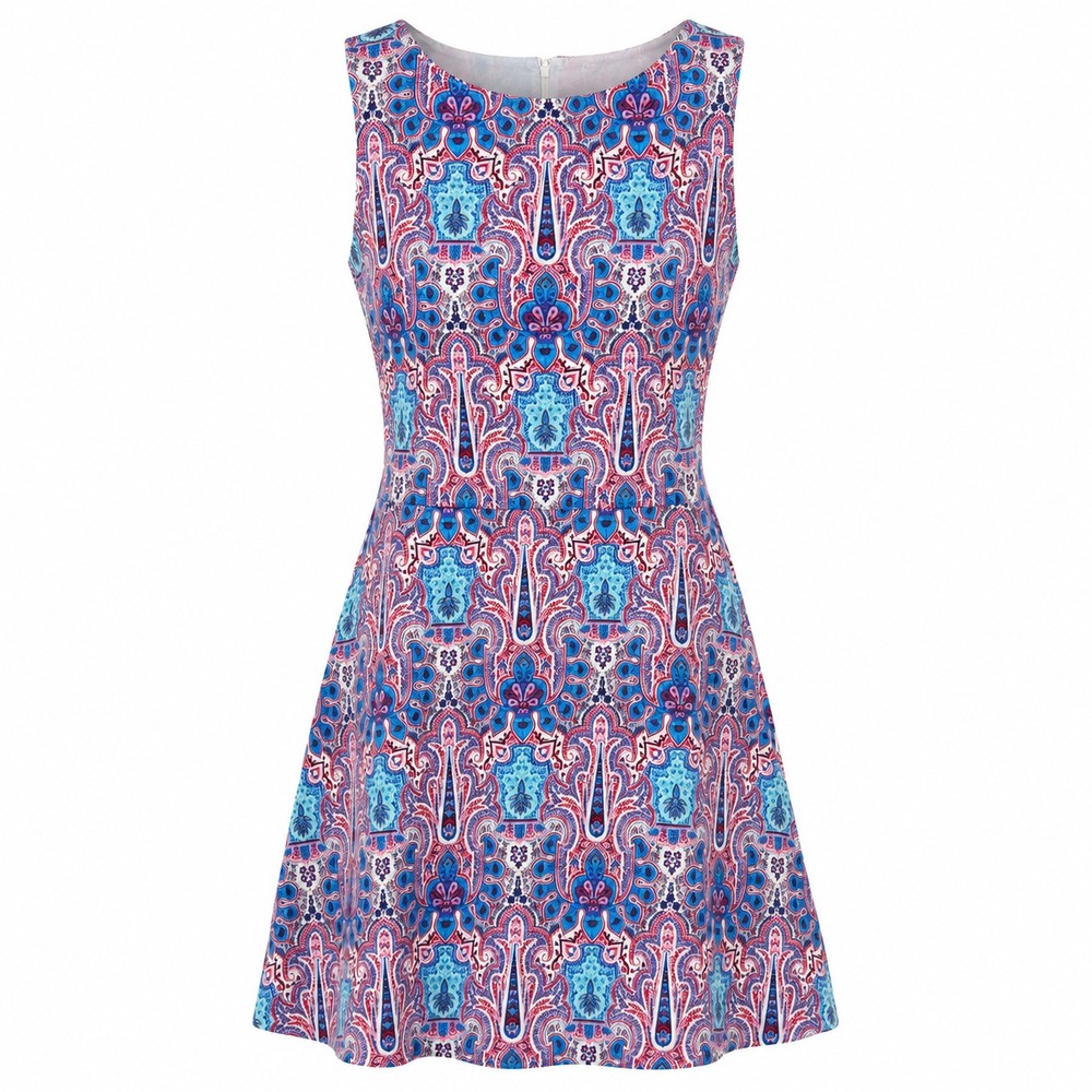 Talbots Old Money Coastal Boho Shift Dress Women Size 1X  Euro Summer Quiet Luxe